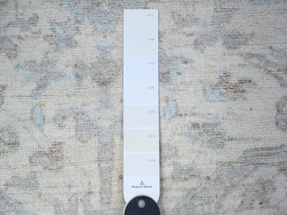 Ivory 2'8" x 9'6" Oushak And Peshawar Hand knotted Wool Rug - Sku: O088360