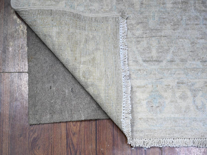Peshawar Oushak hand-knotted wool runner in Gray, 2'6" x 10'3" — SKU O088361 (view 2)