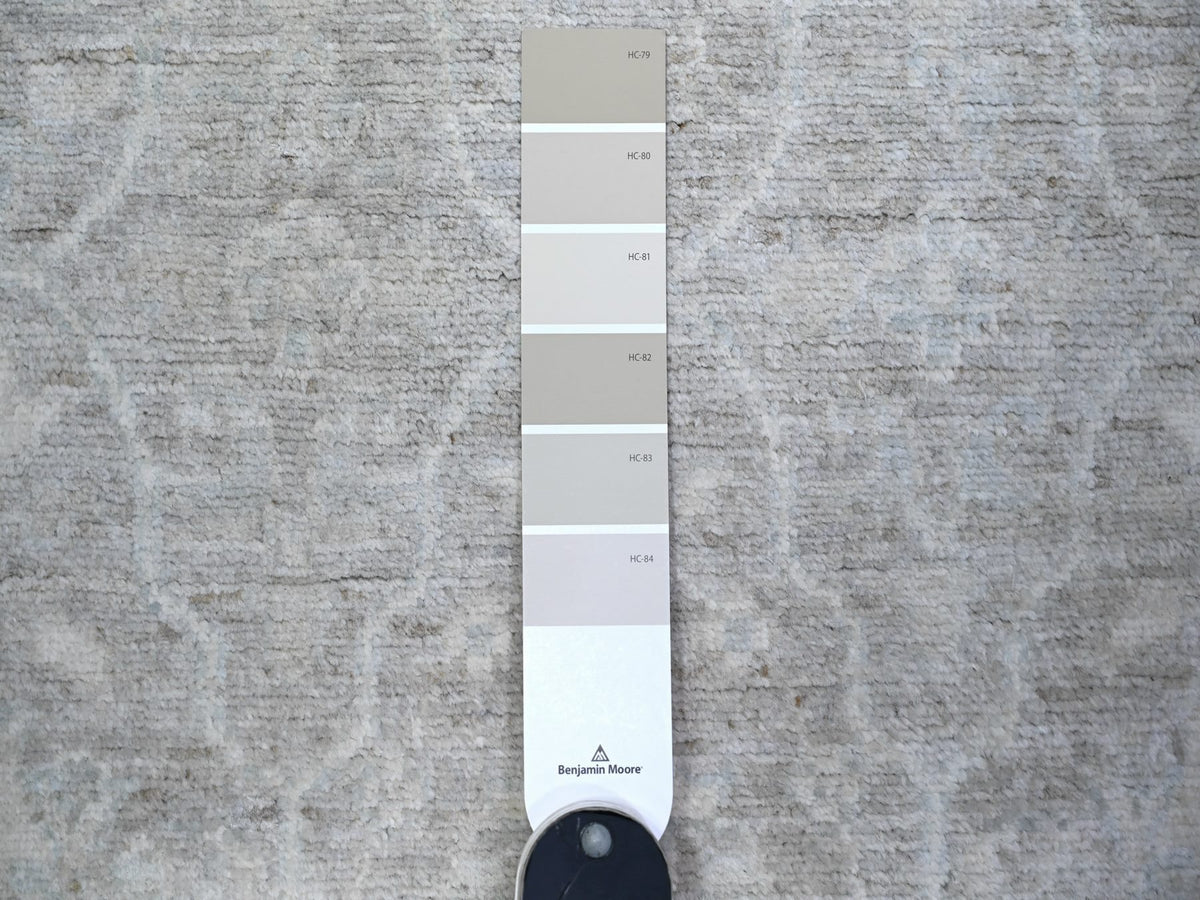 Peshawar Oushak hand-knotted wool runner in Gray, 2'6" x 10'3" — SKU O088361 (view 3)