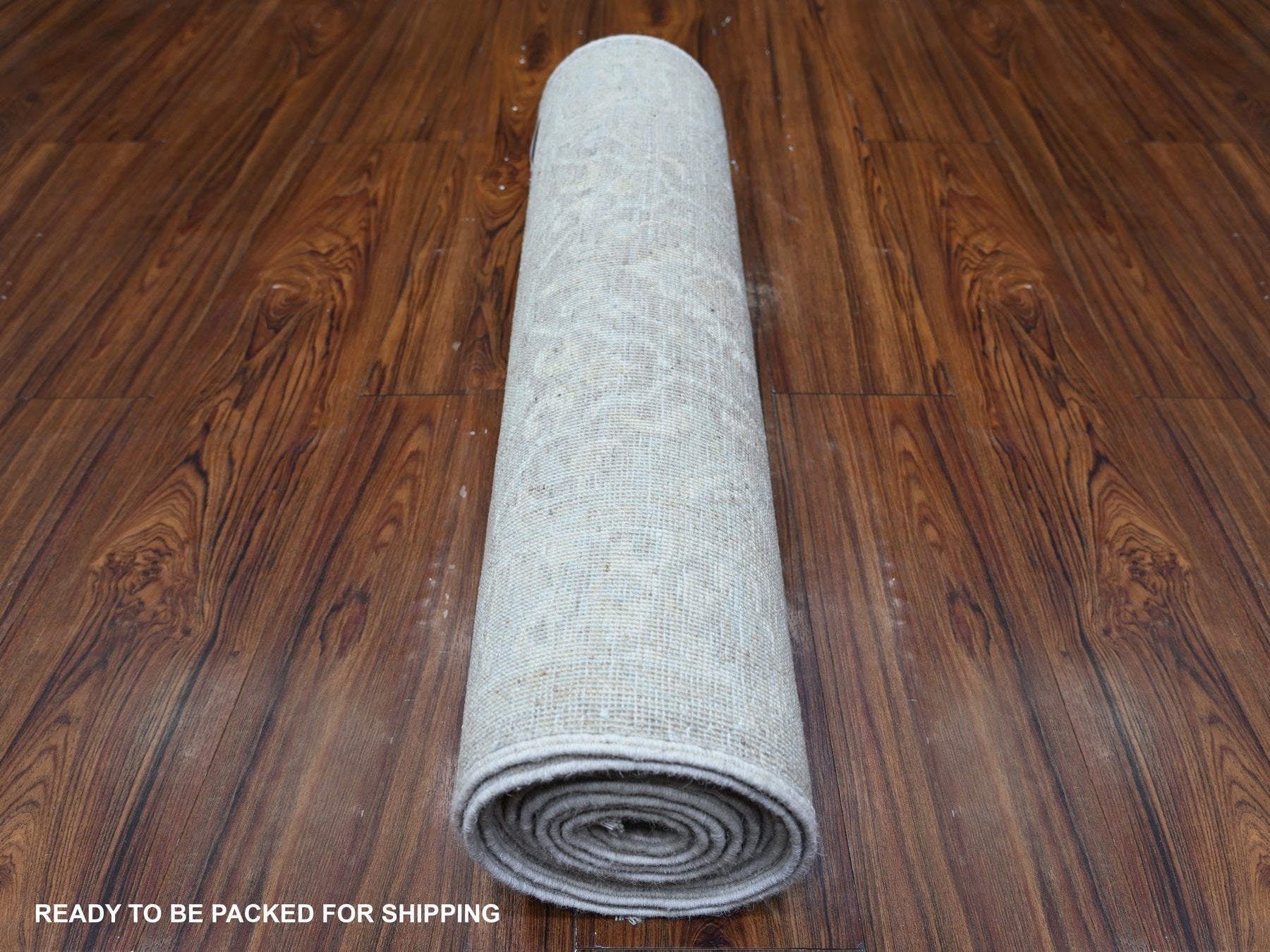 Peshawar Oushak hand-knotted wool runner in Gray, 2'6" x 10'3" — SKU O088361 (view 4)