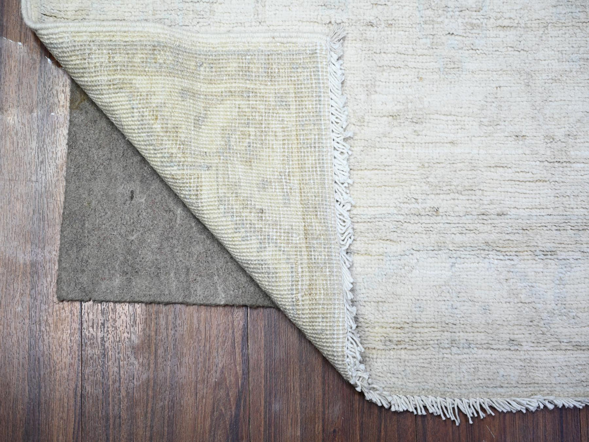 Peshawar Oushak hand-knotted wool runner in Gray & Blue, 2'6" x 5'10" — SKU O088363 (view 2)