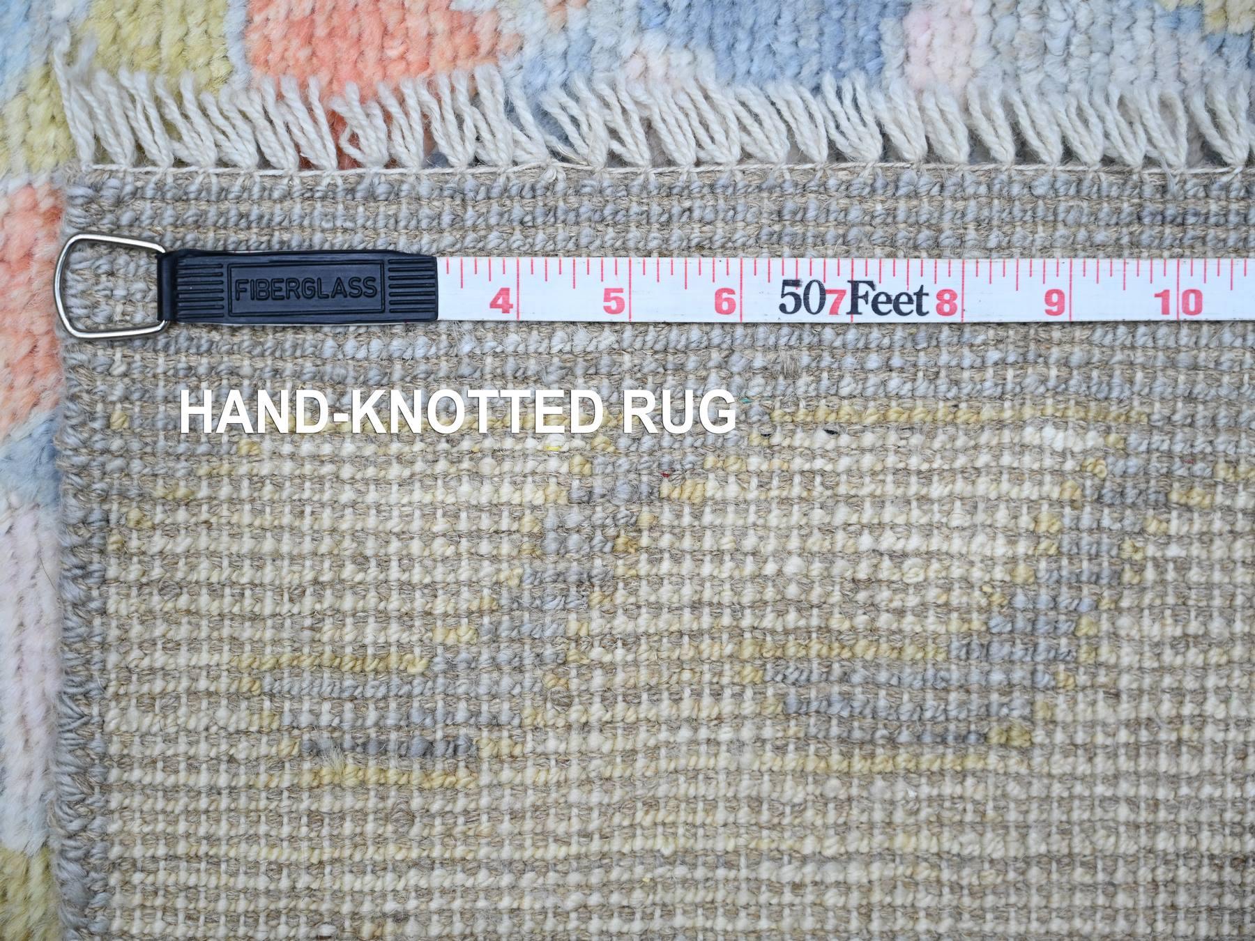 Tribal & Geometric hand-knotted wool runner in Multicolored, 3'1" x 9'5" — SKU O088369 (view 6)