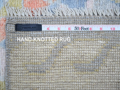 Tribal & Geometric hand-knotted wool runner in Multicolored, 3'1" x 9'5" — SKU O088369 (view 6)