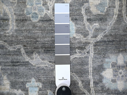 Grey 9'11" x 13'6" Oushak And Peshawar Hand knotted Wool Rug - Sku: O088385