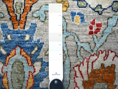 Mahal Oushak hand-knotted wool rug in Gray, 6' x 8'9" — SKU O088411 (view 3)