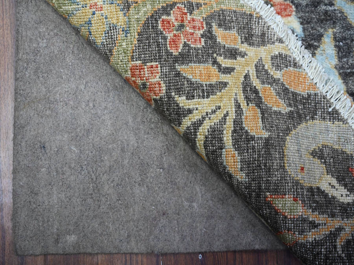Peshawar hand-knotted wool rug in Gray, 7'11" x 8'2", SKU O088414