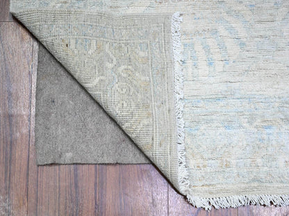 Peshawar Oushak hand-knotted wool rug in Gray, 3'8" x 15' — SKU O088419 (view 2)