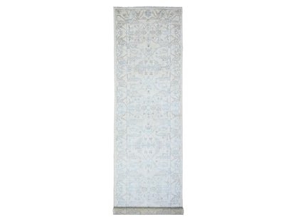 Oushak Oushak hand-knotted wool runner in Ivory, 4' x 16'1" — SKU O088436