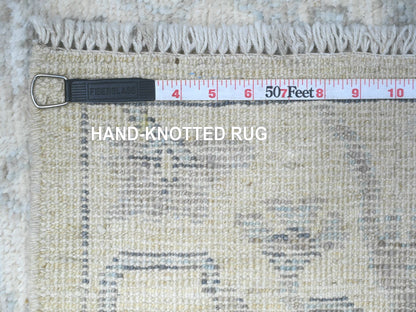 Oushak Oushak hand-knotted wool runner in Ivory, 4' x 16'1" — SKU O088436 (view 6)