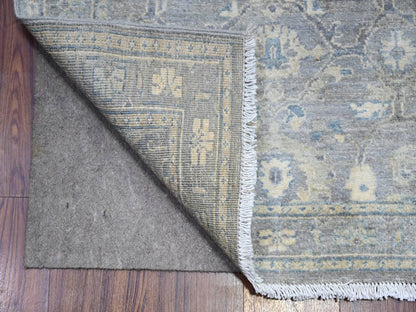 Grey 2'8" x 19'9" Oushak And Peshawar Hand knotted Wool Rug - Sku: O088466