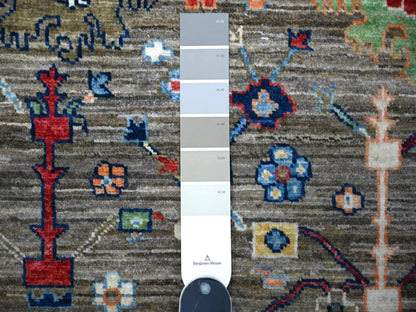 Mahal Oushak hand-knotted wool rug in Gray, 3'10" x 5'9" — SKU O088481 (view 3)