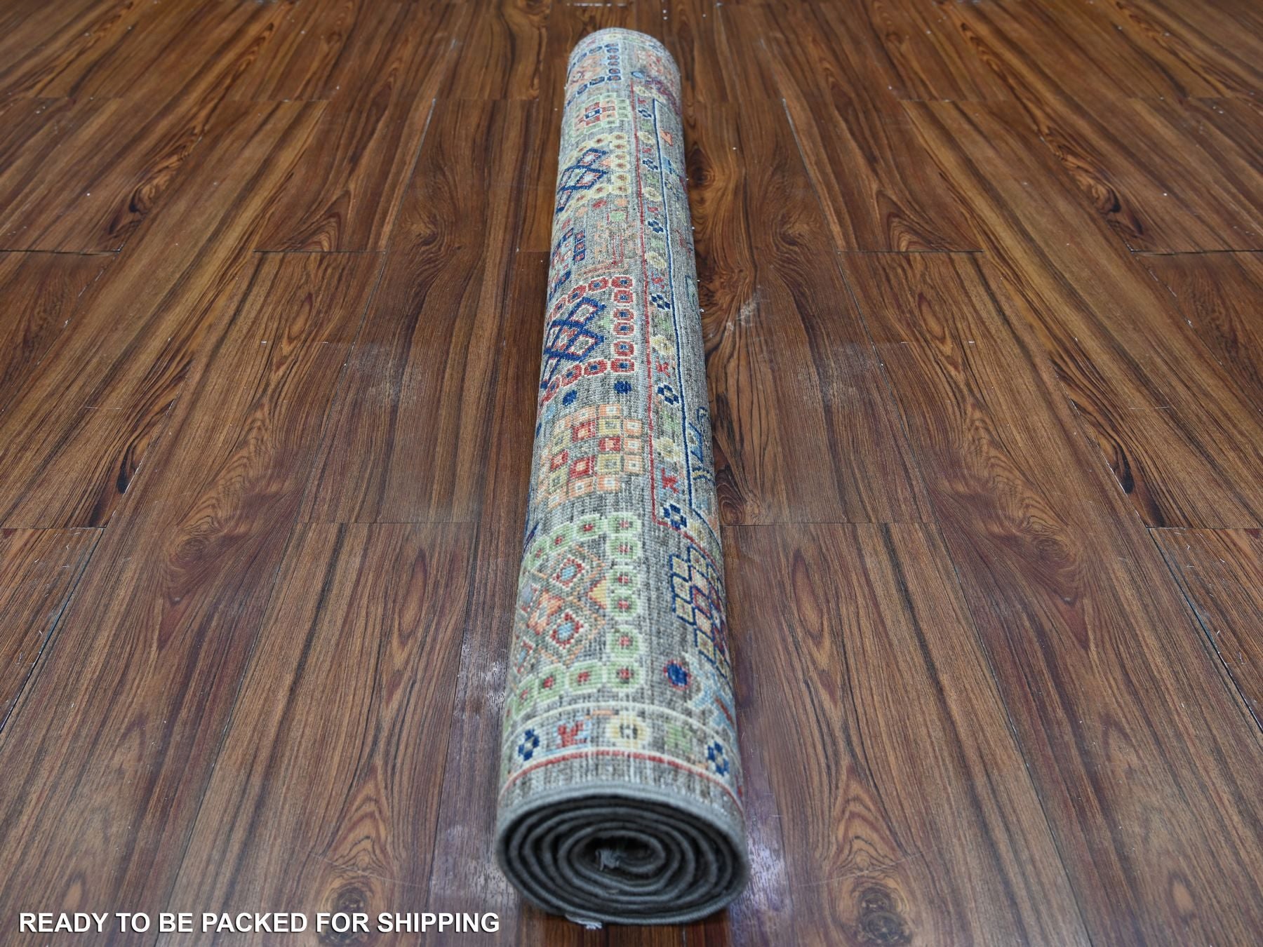 Mahal Oushak hand-knotted wool rug in Gray, 3'10" x 5'9" — SKU O088481 (view 4)