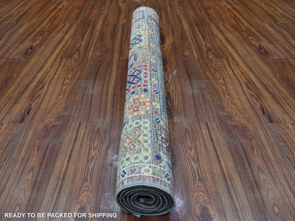 Mahal Oushak hand-knotted wool rug in Gray, 3'10" x 5'9" — SKU O088481 (view 4)