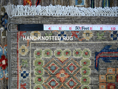 Mahal Oushak hand-knotted wool rug in Gray, 3'10" x 5'9" — SKU O088481 (view 6)