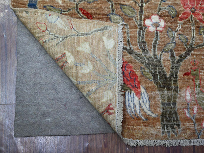 Brown 3'0" x 4'9" Oushak / Peshawar Hand knotted Wool Rug - Sku: O088500