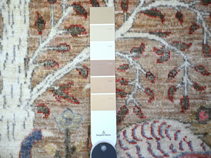 Brown 3'0" x 4'9" Oushak / Peshawar Hand knotted Wool Rug - Sku: O088500