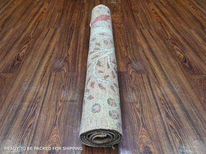 Brown 3'0" x 4'9" Oushak / Peshawar Hand knotted Wool Rug - Sku: O088500