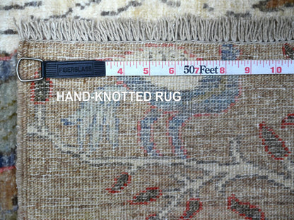 Brown 3'0" x 4'9" Oushak / Peshawar Hand knotted Wool Rug - Sku: O088500