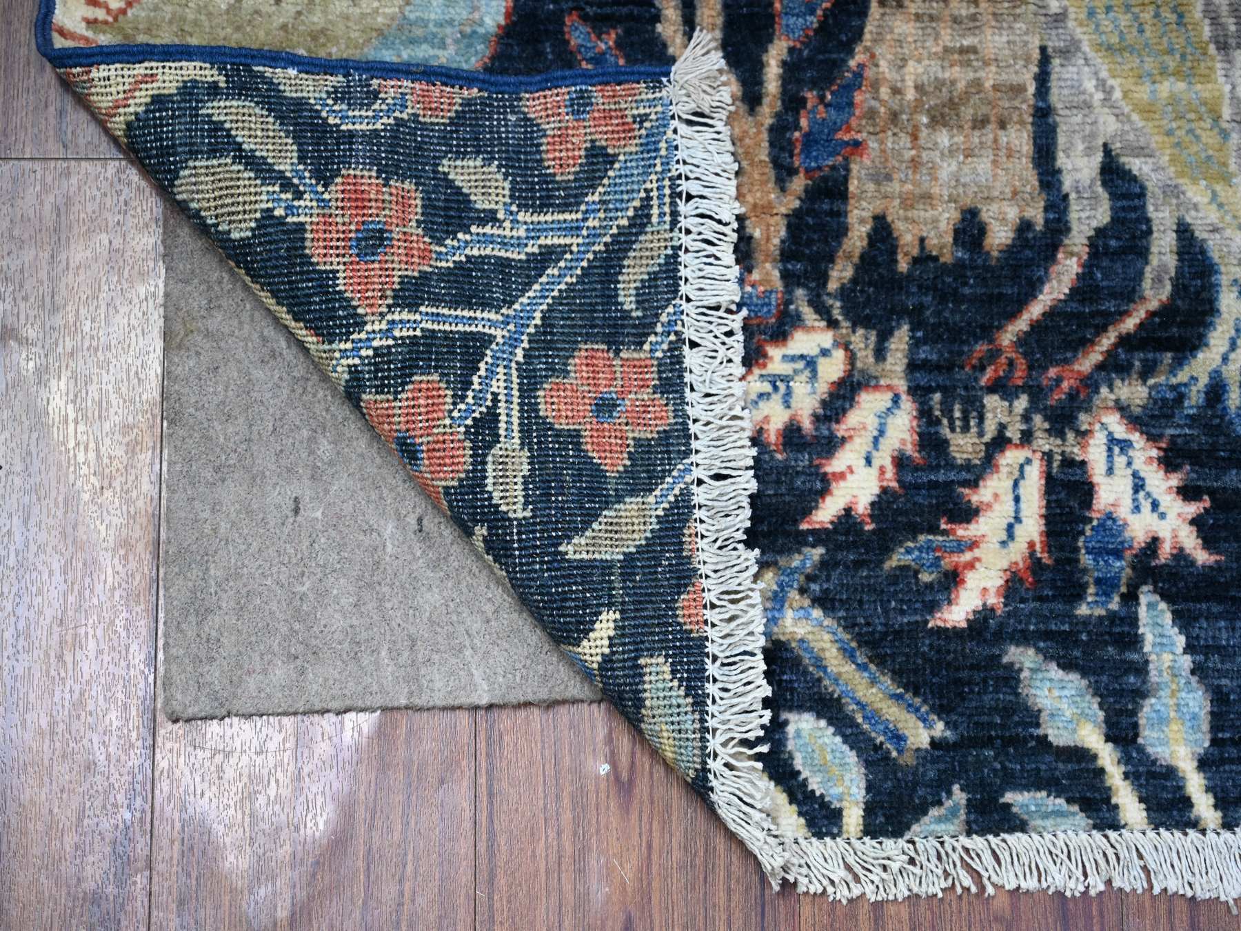 Peshawar Oushak hand-knotted wool rug in Blue, 2'10" x 4'9" — SKU O088501 (view 2)