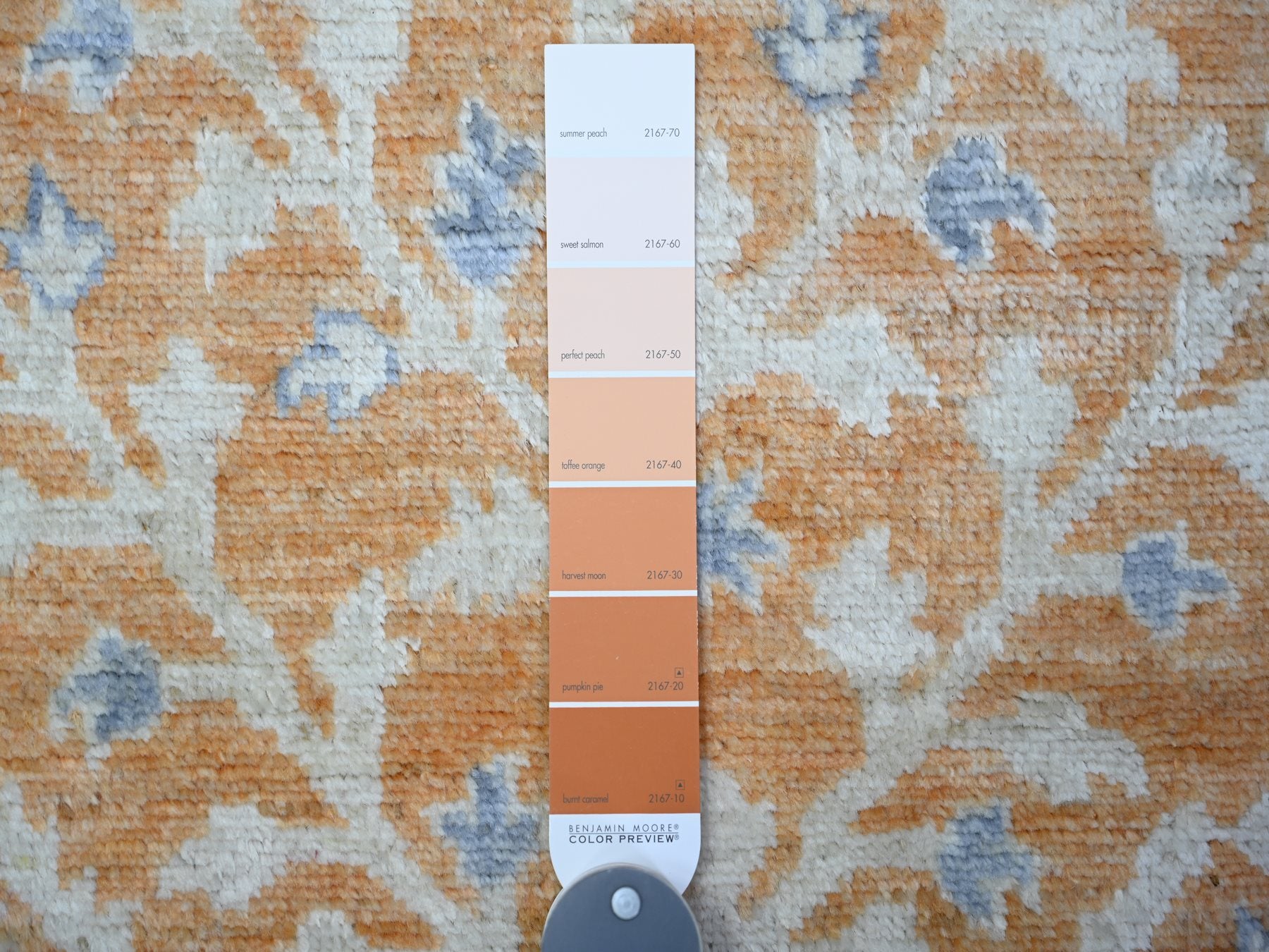 Oushak Oushak hand-knotted wool rug in Orange & Silver, 3'1" x 4'9" — SKU O088510 (view 3)