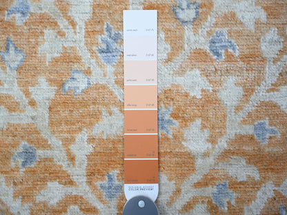 Oushak Oushak hand-knotted wool rug in Orange & Silver, 3'1" x 4'9" — SKU O088510 (view 3)