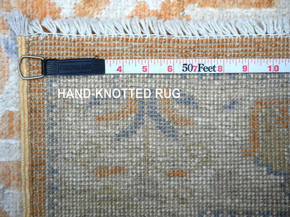Oushak Oushak hand-knotted wool rug in Orange & Silver, 3'1" x 4'9" — SKU O088510 (view 6)