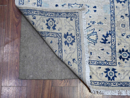 Peshawar Oushak hand-knotted wool runner in Gray & Ivory, 2'7" x 21'4" — SKU O088535 (view 2)