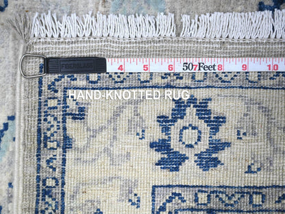 Peshawar Oushak hand-knotted wool runner in Gray & Ivory, 2'7" x 21'4" — SKU O088535 (view 6)