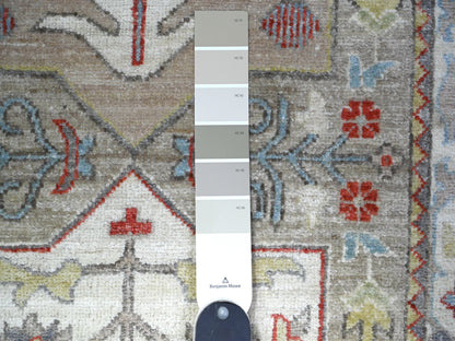 Oushak hand-knotted wool runner in Gray & Link White, 2'8" x 12'1" — SKU O088546 (view 3)
