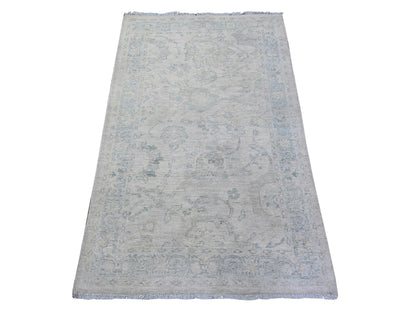 Peshawar Oushak hand-knotted wool rug in Gray, 3' x 5' — SKU O088553