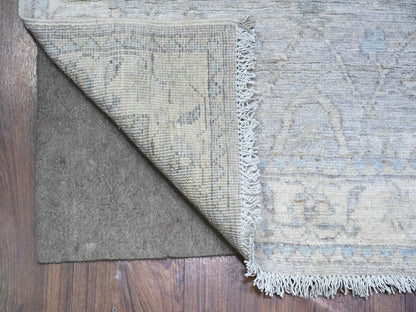 Peshawar Oushak hand-knotted wool runner in Gray & White, 2'8" x 11'6" — SKU O088554 (view 2)