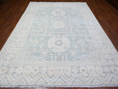Peshawar hand-knotted wool rug in Blue, 8'10" x 11'3", SKU O088561