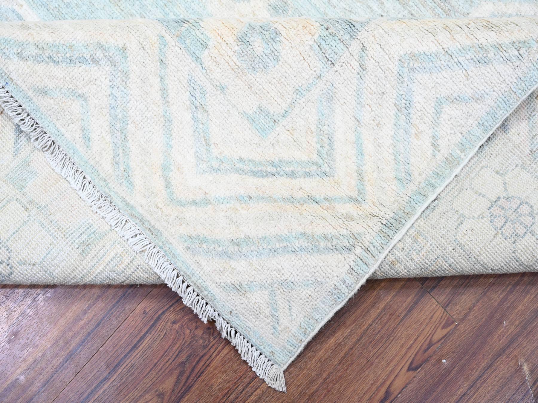 Peshawar hand-knotted wool rug in Blue, 8'10" x 11'3", SKU O088561