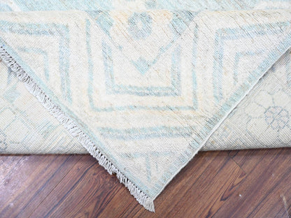 Peshawar hand-knotted wool rug in Blue, 8'10" x 11'3", SKU O088561