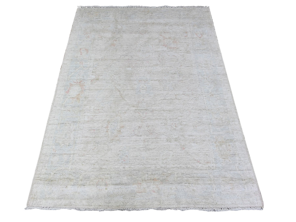 Oushak Oushak hand-knotted wool rug in Gray, 4'1" x 5'9" — SKU O088570