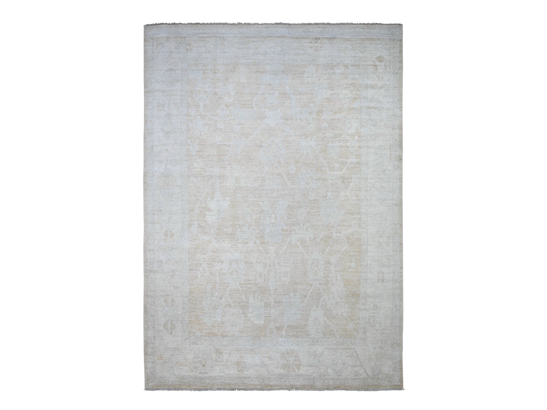 Oushak Oushak hand-knotted wool rug in Orange & Ivory, 8'9" x 12'5" — SKU O088579
