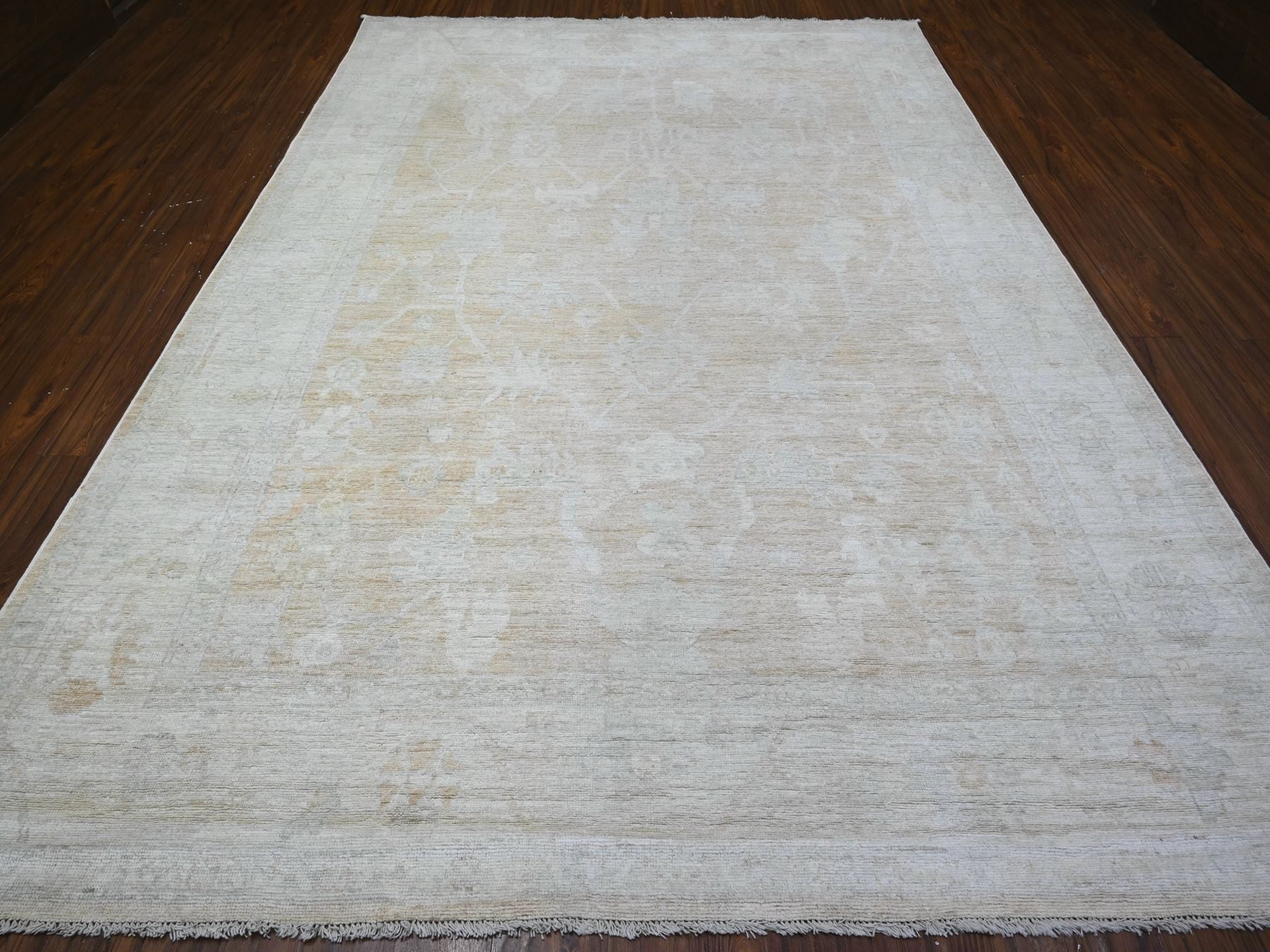 Oushak Oushak hand-knotted wool rug in Orange & Ivory, 8'9" x 12'5" — SKU O088579 (view 2)