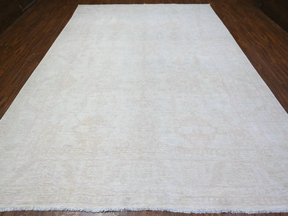 Peshawar Oushak hand-knotted wool rug in Gray, 9'8" x 13'1" — SKU O088581 (view 2)