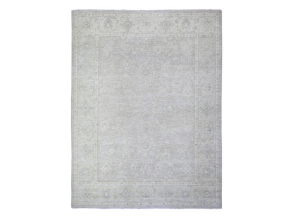 Peshawar Oushak hand-knotted wool rug in Gray, 8'10" x 11'5" — SKU O088582