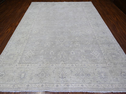 Peshawar Oushak hand-knotted wool rug in Gray, 8'10" x 11'5" — SKU O088582 (view 2)