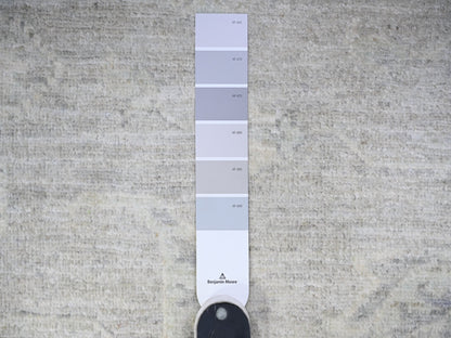 Peshawar Oushak hand-knotted wool rug in Gray, 8'10" x 11'5" — SKU O088582 (view 7)