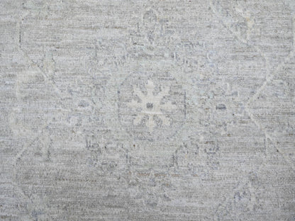 Peshawar Oushak hand-knotted wool rug in Gray, 8'10" x 11'5" — SKU O088582 (view 8)