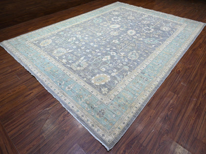 Grey 10'2" x 13'11" Oushak And Peshawar Hand knotted Wool Rug - Sku: O088584
