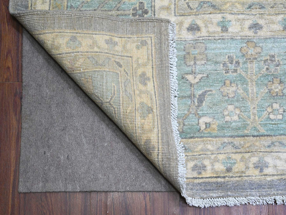 Mahal Oushak hand-knotted wool rug in Gray & Blue, 10'2" x 13'11" — SKU O088584 (view 4)