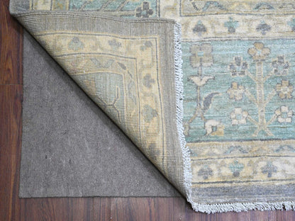 Mahal Oushak hand-knotted wool rug in Gray & Blue, 10'2" x 13'11" — SKU O088584 (view 4)