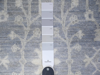 Grey 2'10" x 9'9" Oushak And Peshawar Hand knotted Wool Rug - Sku: O088587