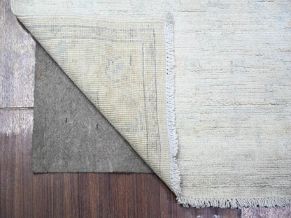 Peshawar Oushak hand-knotted wool runner in Gray, 2'7" x 11'2" — SKU O088588 (view 2)