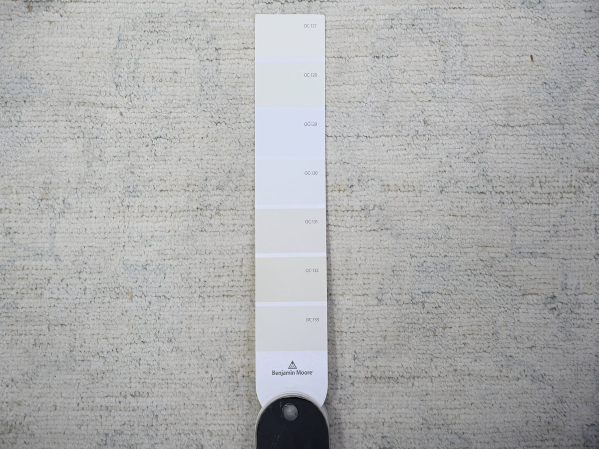Peshawar Oushak hand-knotted wool runner in Gray, 2'7" x 11'2" — SKU O088588 (view 3)