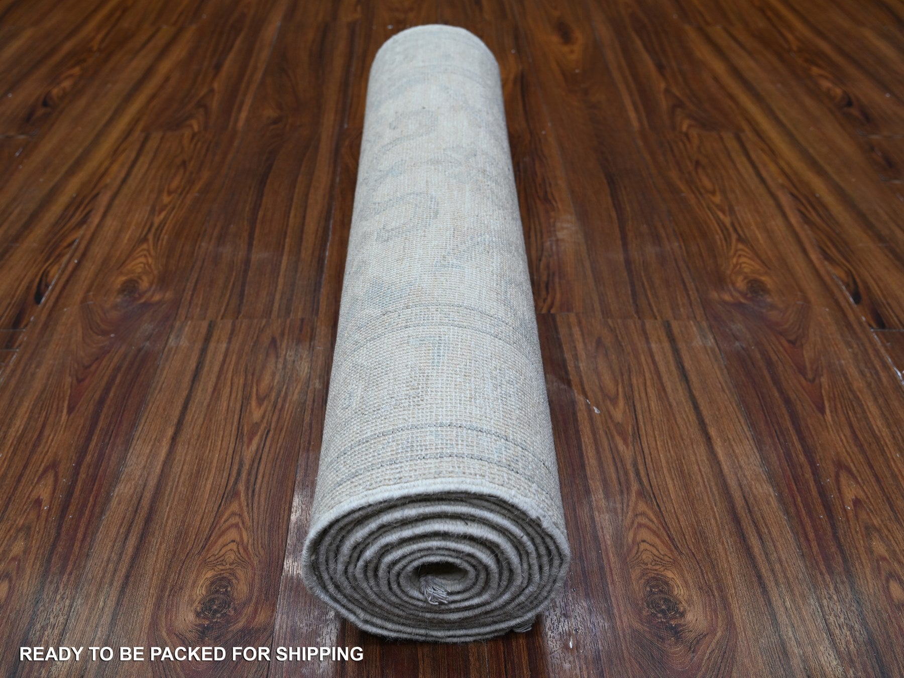 Peshawar Oushak hand-knotted wool runner in Gray, 2'7" x 11'2" — SKU O088588 (view 4)