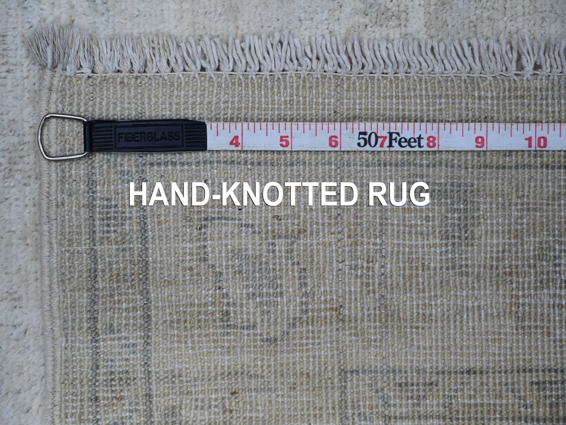 Peshawar Oushak hand-knotted wool runner in Gray, 2'7" x 11'2" — SKU O088588 (view 6)
